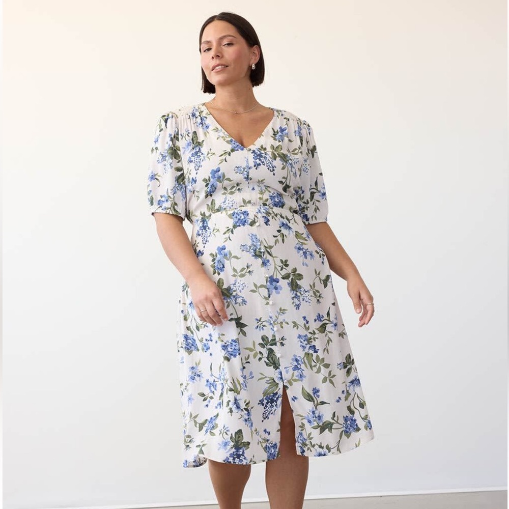 Button down floral dress. Size XL.
